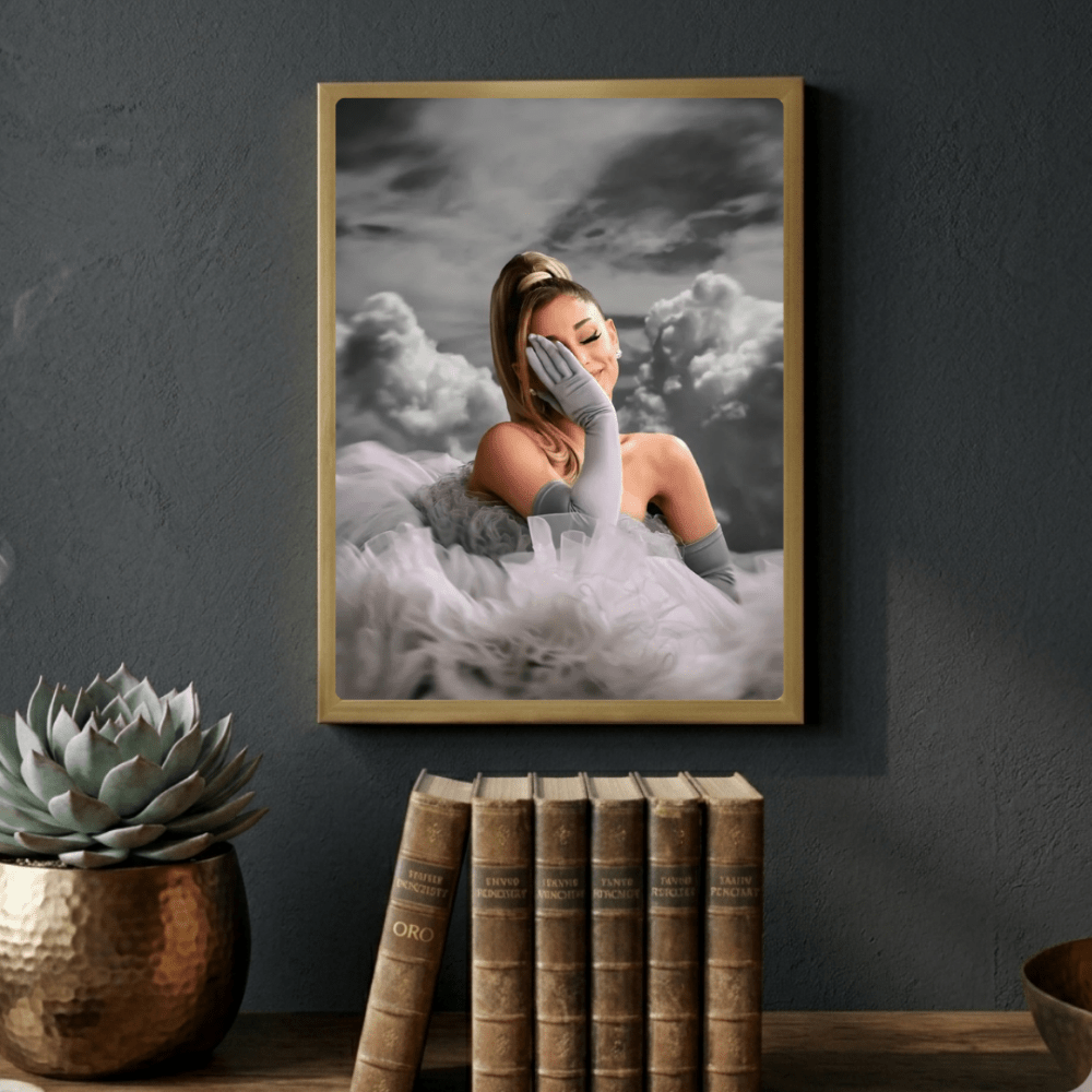 Ariana Grande Poster with Frame - Vibes DistrictAriana Grande Poster with Frame poster GoldVibes District