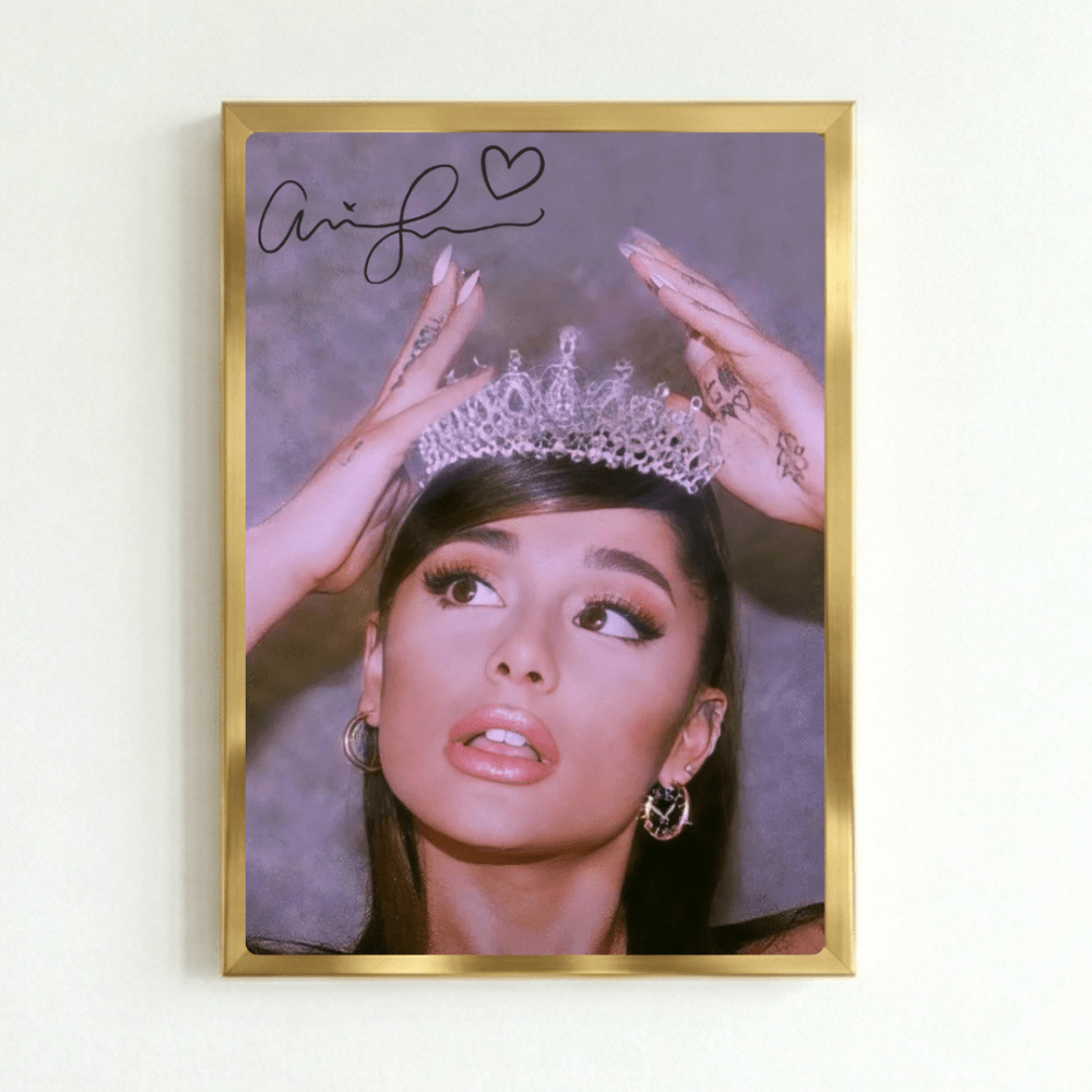 Ariana Grande Poster with Frame - Vibes DistrictAriana Grande Poster with Frame poster GoldVibes District