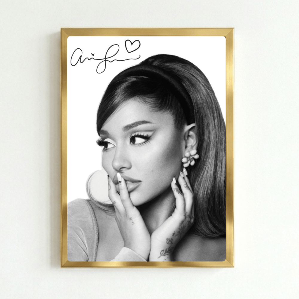 Ariana Grande Poster with Frame - Vibes DistrictAriana Grande Poster with Frame poster GoldVibes District