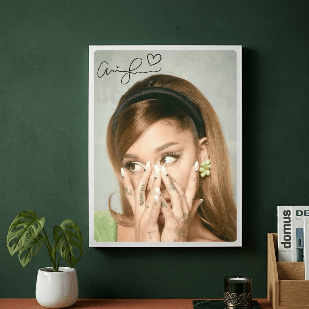 Ariana Grande Poster with Frame - Vibes DistrictAriana Grande Poster with Frame poster SilverVibes District