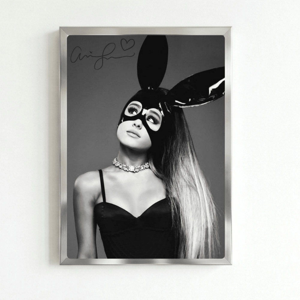 Ariana Grande Poster with Frame - Vibes DistrictAriana Grande Poster with Frame poster SilverVibes District