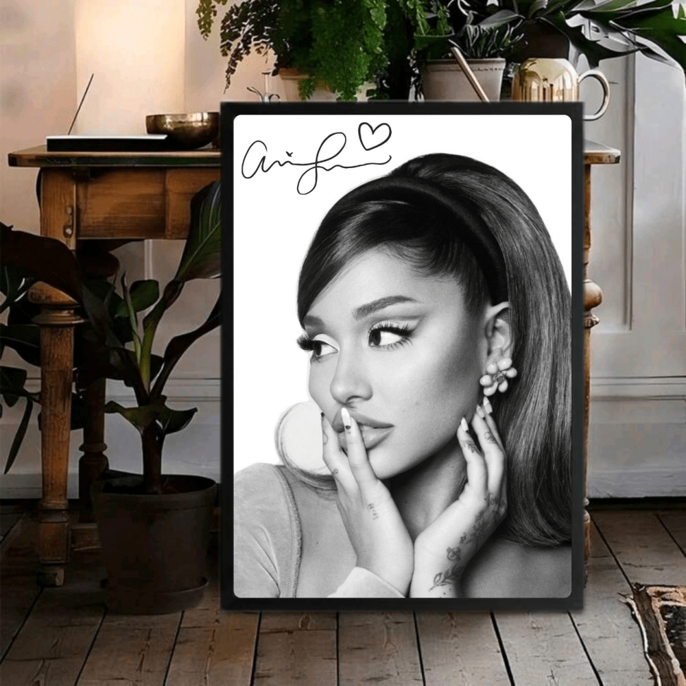 Ariana Grande Poster with Frame - Vibes DistrictAriana Grande Poster with Frame poster GoldVibes District