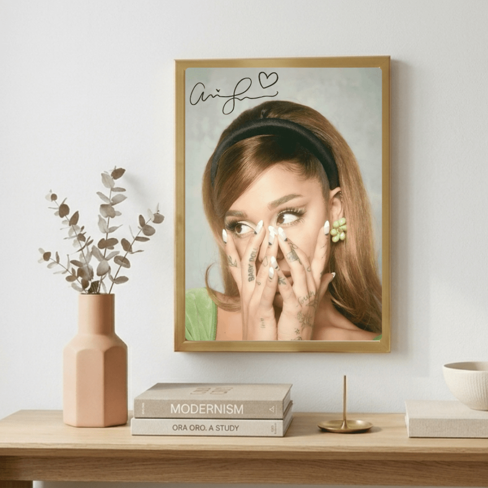 Ariana Grande Poster with Frame - Vibes DistrictAriana Grande Poster with Frame poster SilverVibes District