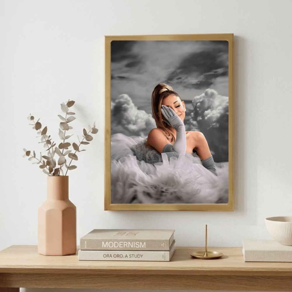 Ariana Grande Poster with Frame - Vibes DistrictAriana Grande Poster with Frame poster GoldVibes District