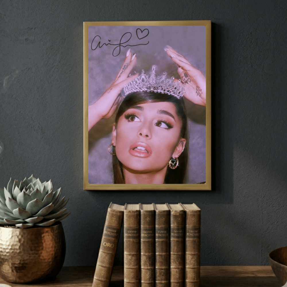 Ariana Grande Poster with Frame - Vibes DistrictAriana Grande Poster with Frame poster GoldVibes District