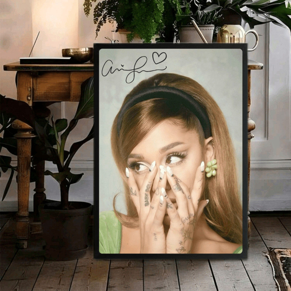 Ariana Grande Poster with Frame - Vibes DistrictAriana Grande Poster with Frame poster SilverVibes District