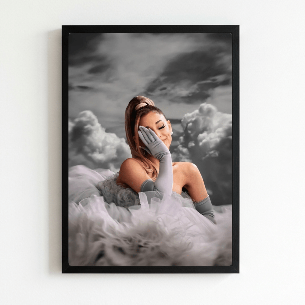 Ariana Grande Poster with Frame - Vibes DistrictAriana Grande Poster with Frame poster NeroVibes District