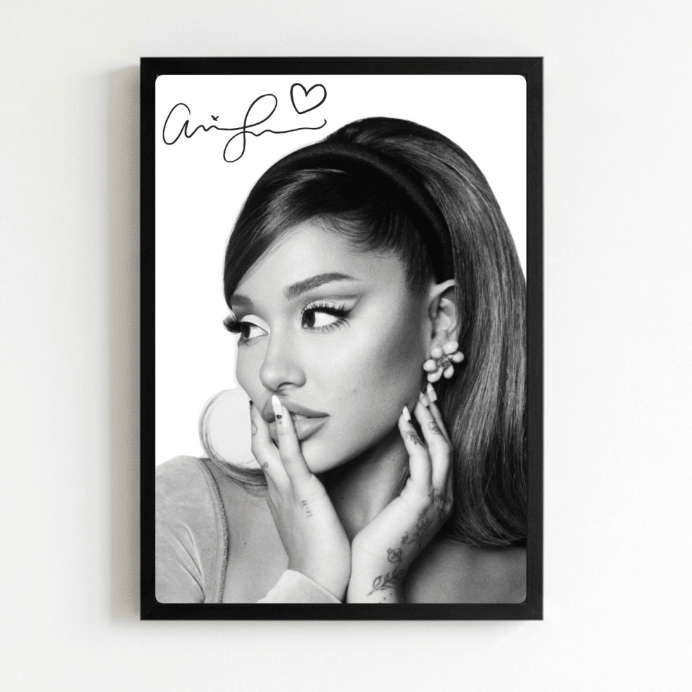 Ariana Grande Poster with Frame - Vibes DistrictAriana Grande Poster with Frame poster NeroVibes District