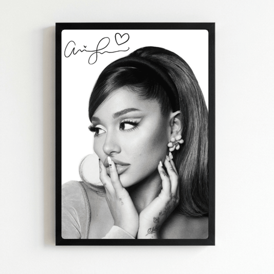 Ariana Grande Poster with Frame - Vibes DistrictAriana Grande Poster with Frame poster NeroVibes District