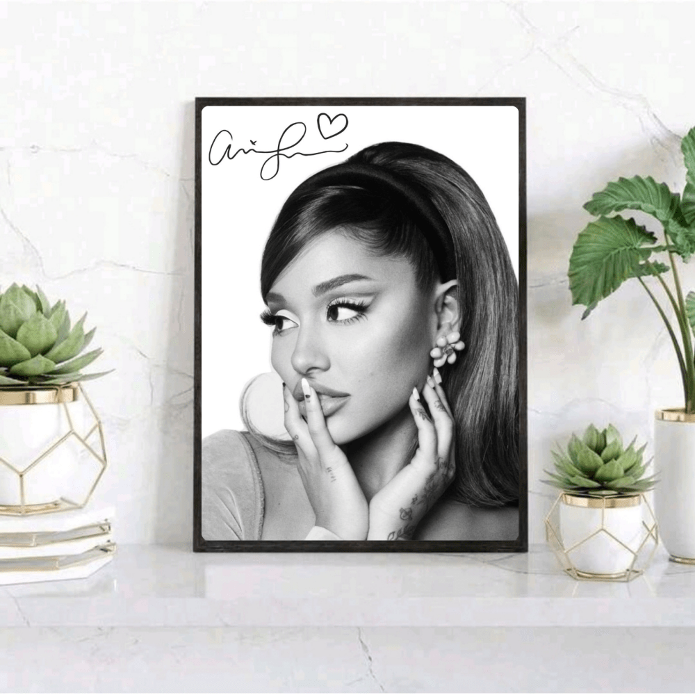 Ariana Grande Poster with Frame - Vibes DistrictAriana Grande Poster with Frame poster GoldVibes District