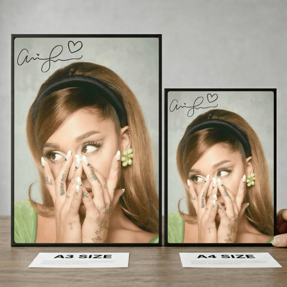 Ariana Grande Poster with Frame - Vibes DistrictAriana Grande Poster with Frame poster SilverVibes District