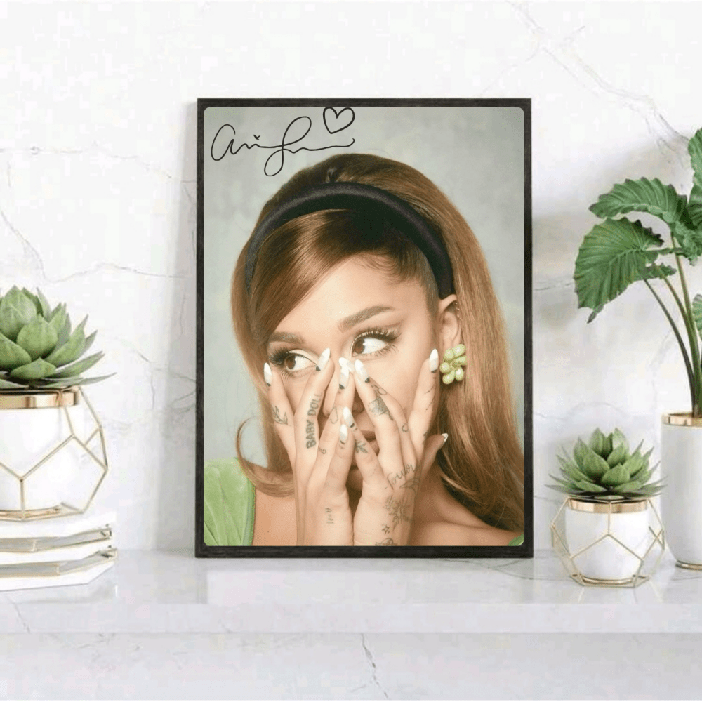 Ariana Grande Poster with Frame - Vibes DistrictAriana Grande Poster with Frame poster SilverVibes District