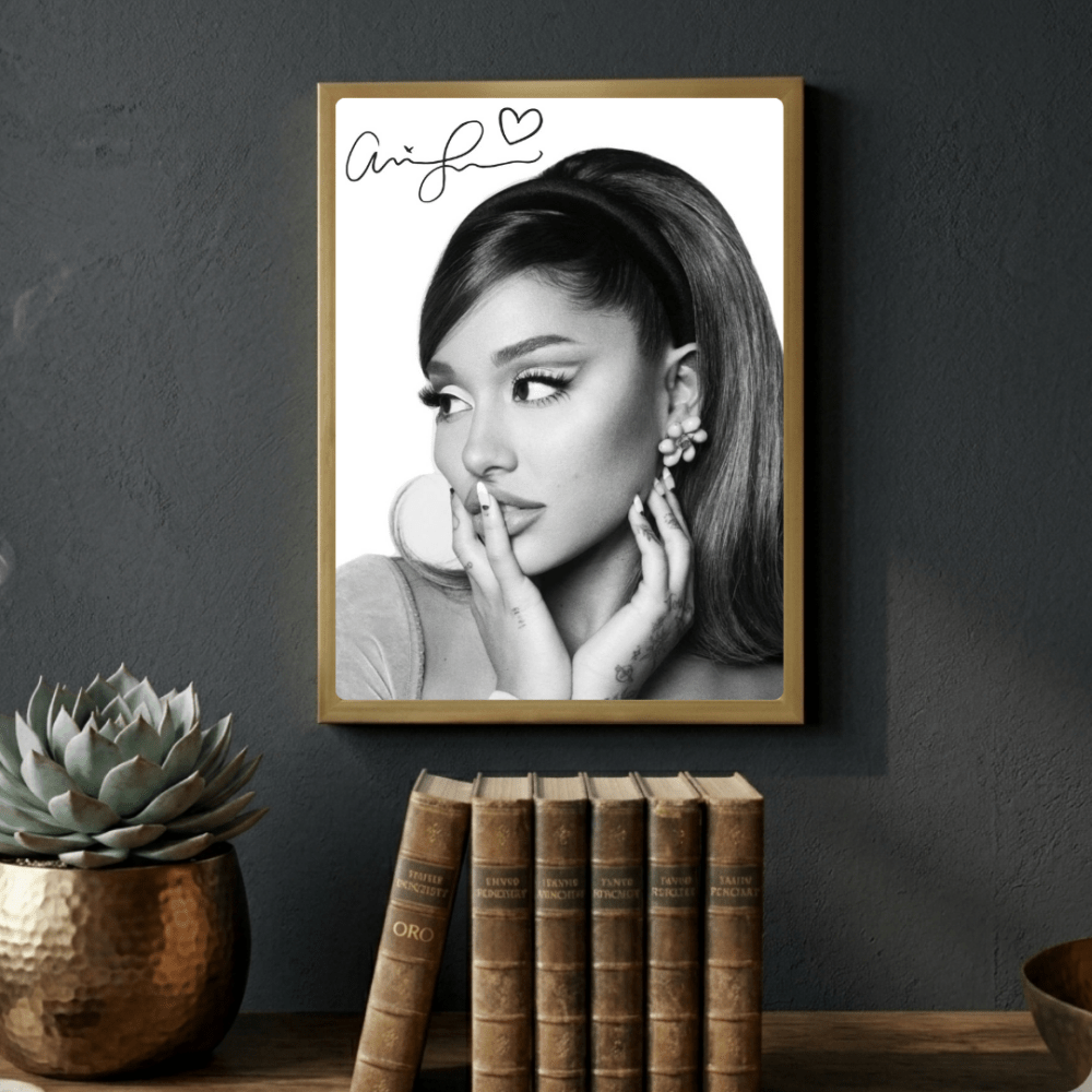 Ariana Grande Poster with Frame - Vibes DistrictAriana Grande Poster with Frame poster GoldVibes District