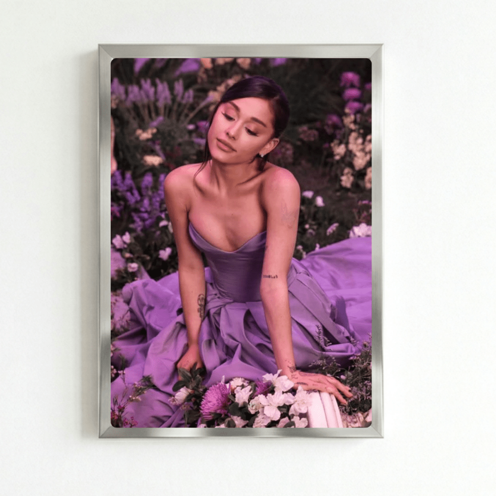 Ariana Grande Poster with Frame - Vibes DistrictAriana Grande Poster with Frame poster SilverVibes District