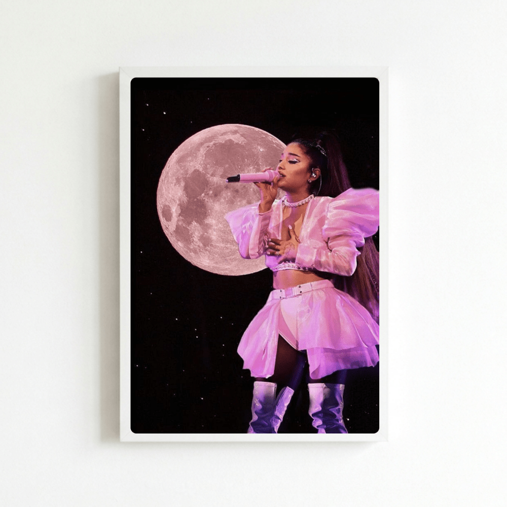 Ariana Grande Poster with Frame - Vibes DistrictAriana Grande Poster with Frame poster BiancoVibes District