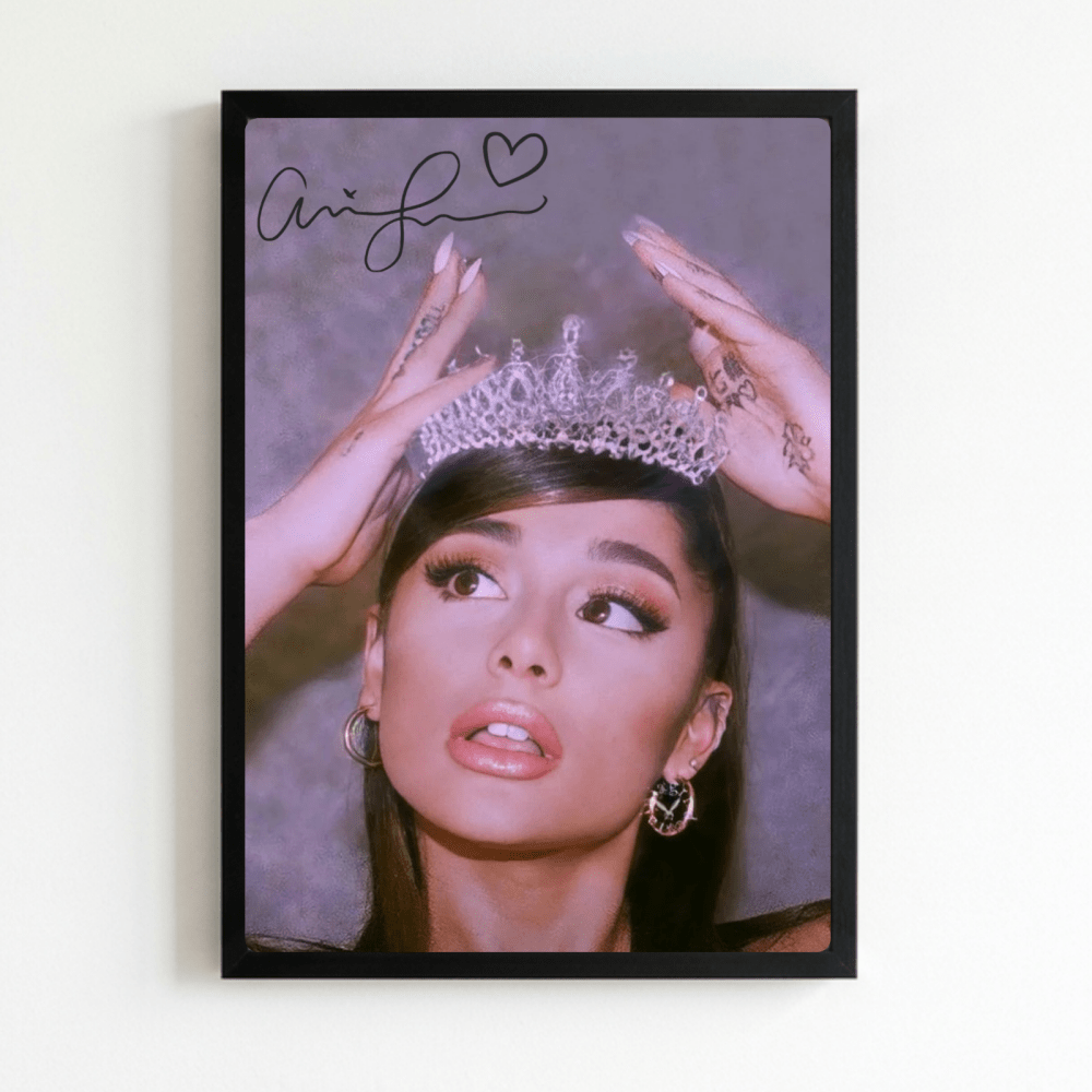 Ariana Grande Poster with Frame - Vibes DistrictAriana Grande Poster with Frame poster NeroVibes District