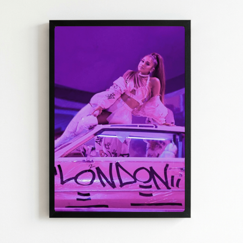 Ariana Grande Poster with Frame - Vibes DistrictAriana Grande Poster with Frame poster NeroVibes District