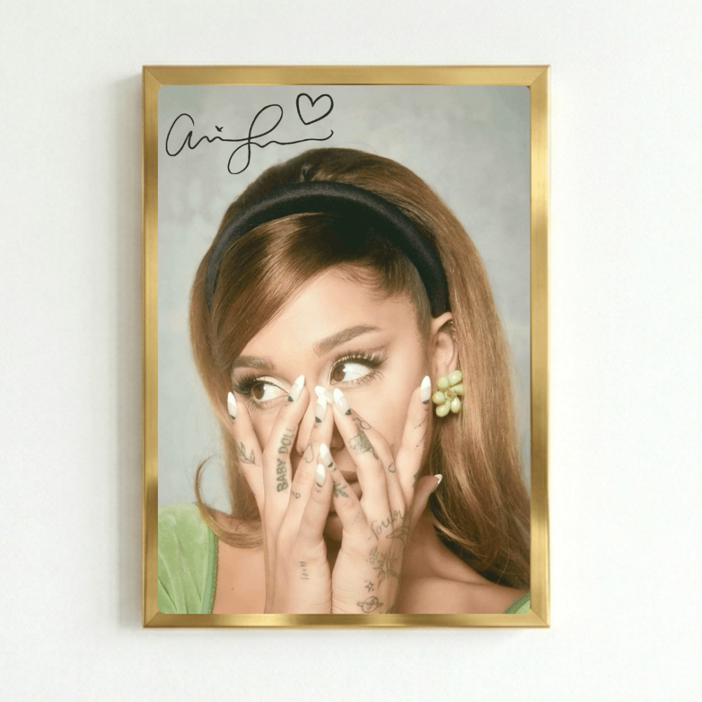 Ariana Grande Poster with Frame - Vibes DistrictAriana Grande Poster with Frame poster GoldVibes District
