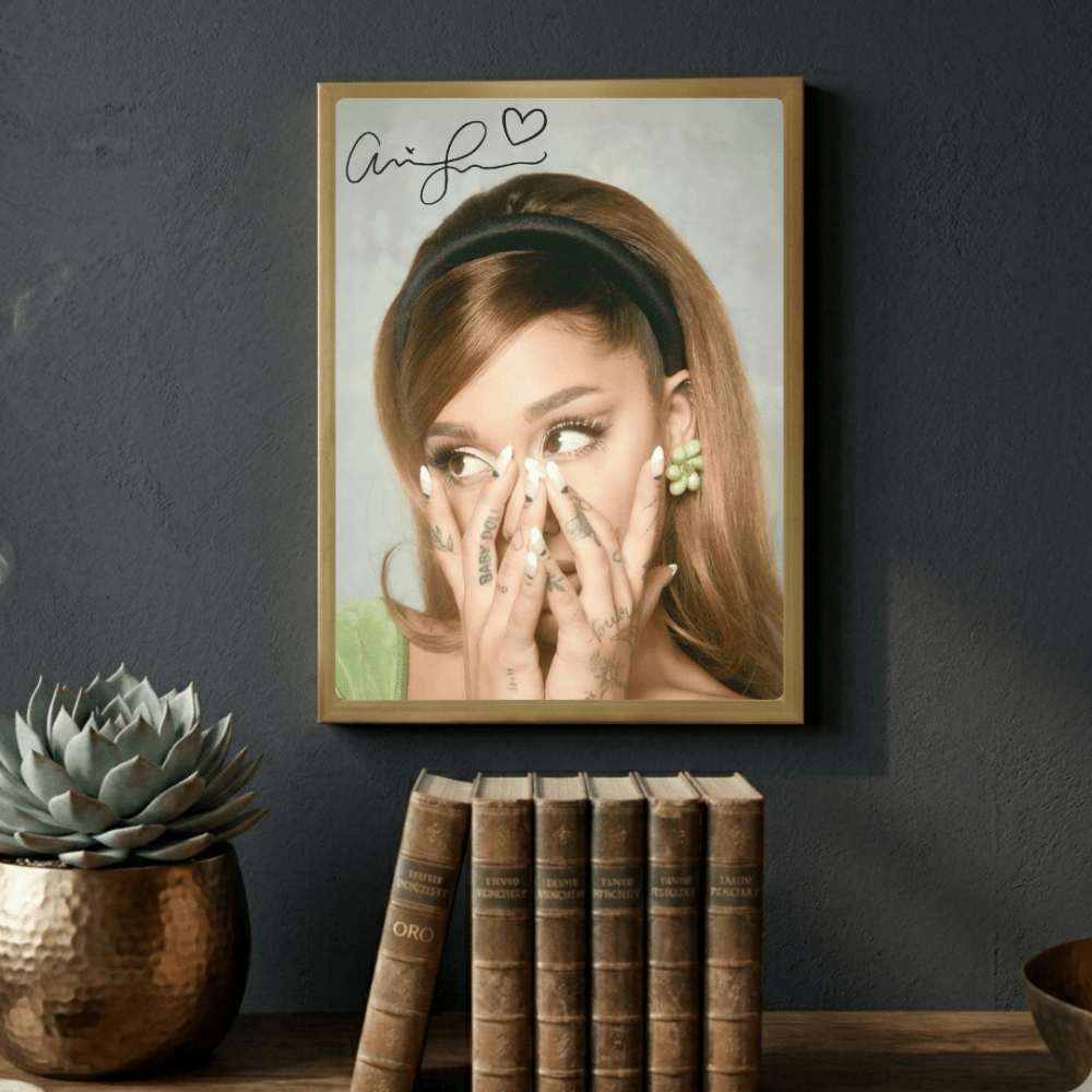 Ariana Grande Poster with Frame - Vibes DistrictAriana Grande Poster with Frame poster SilverVibes District