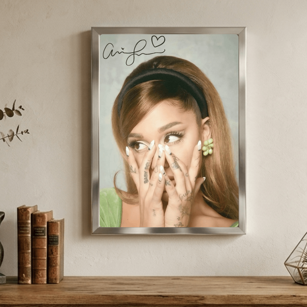 Ariana Grande Poster with Frame - Vibes DistrictAriana Grande Poster with Frame poster SilverVibes District