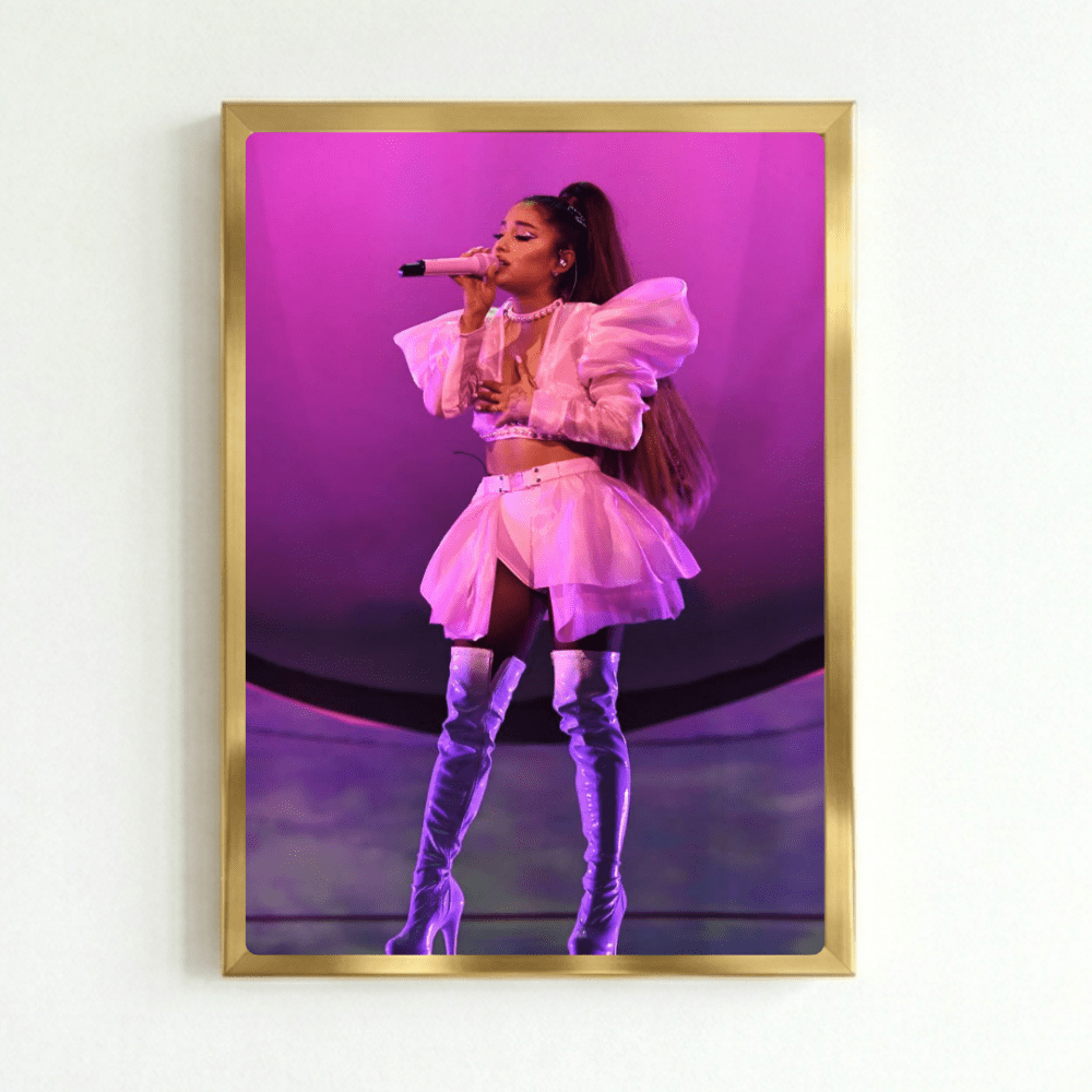 Ariana Grande Poster with Frame - Vibes DistrictAriana Grande Poster with Frame poster GoldVibes District