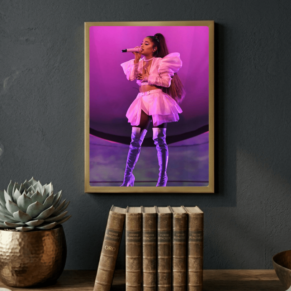 Ariana Grande Poster with Frame - Vibes DistrictAriana Grande Poster with Frame poster GoldVibes District