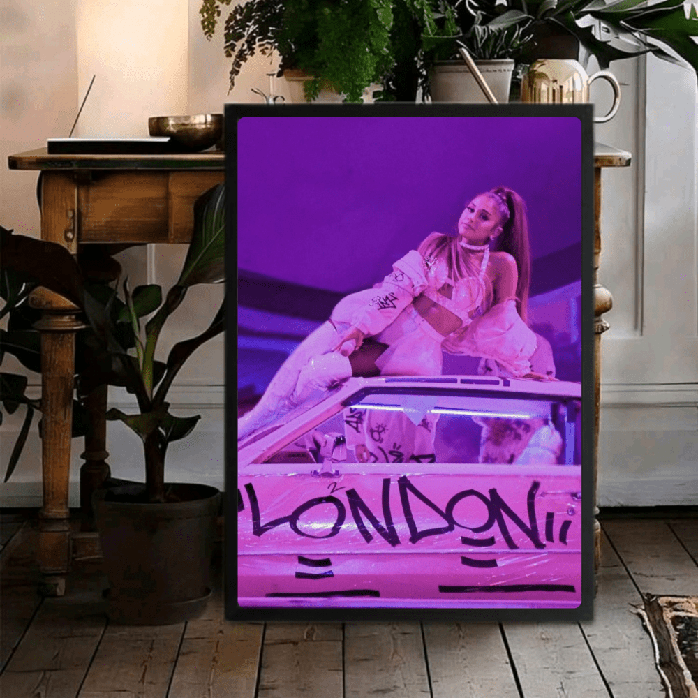 Ariana Grande Poster with Frame - Vibes DistrictAriana Grande Poster with Frame poster GoldVibes District