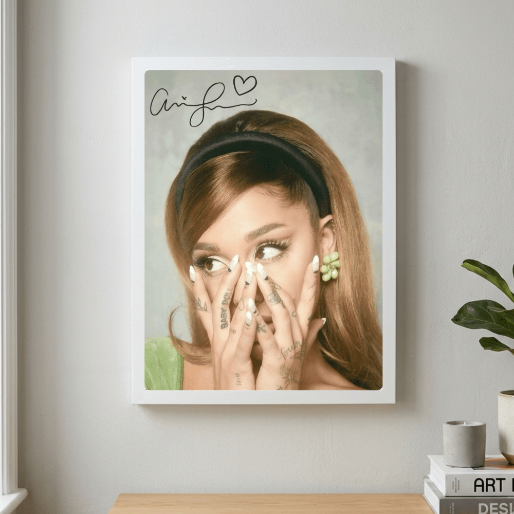Ariana Grande Poster with Frame - Vibes DistrictAriana Grande Poster with Frame poster SilverVibes District