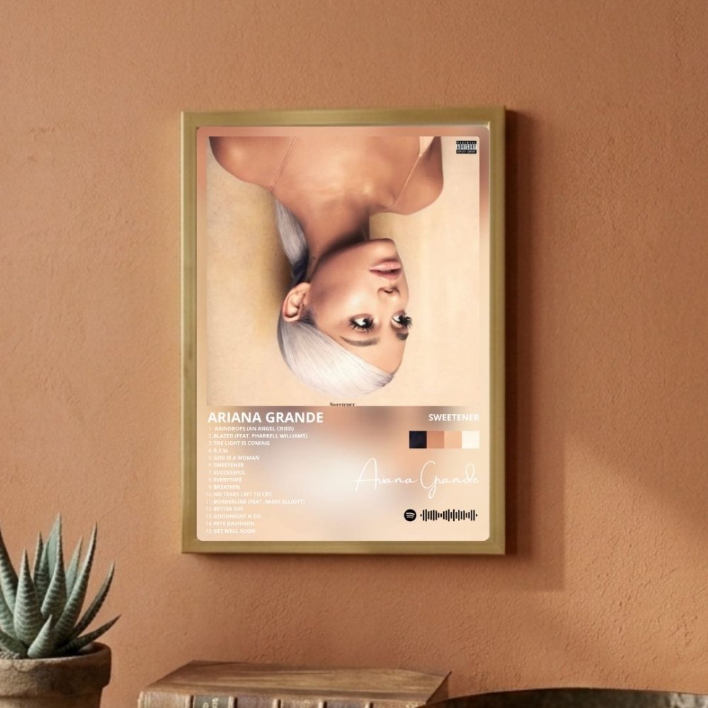 Ariana Grande - Sweetener Poster with Frame - Vibes DistrictAriana Grande - Sweetener Poster with Frame poster SilverVibes District