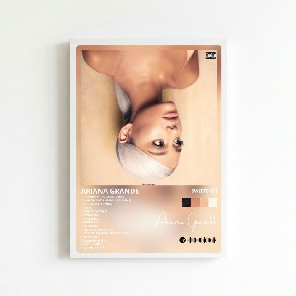 Ariana Grande - Sweetener Poster with Frame - Vibes DistrictAriana Grande - Sweetener Poster with Frame poster BiancoVibes District
