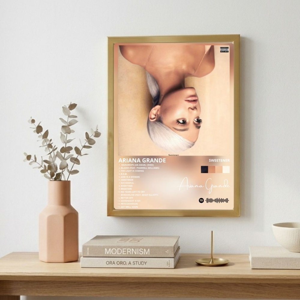 Ariana Grande - Sweetener Poster with Frame - Vibes DistrictAriana Grande - Sweetener Poster with Frame poster SilverVibes District