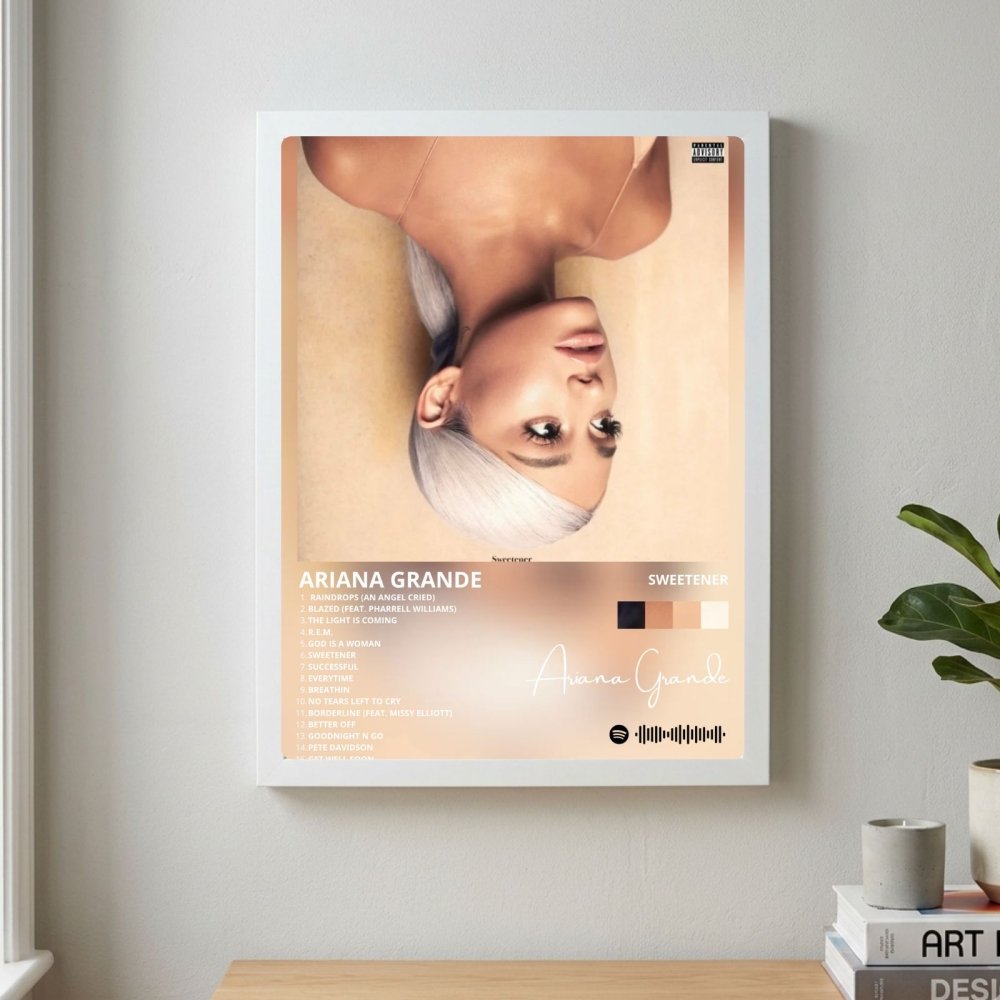 Ariana Grande - Sweetener Poster with Frame - Vibes DistrictAriana Grande - Sweetener Poster with Frame poster SilverVibes District