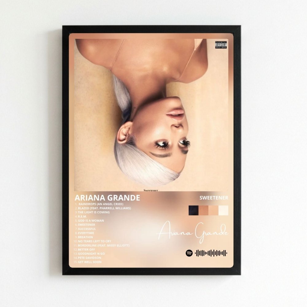 Ariana Grande - Sweetener Poster with Frame - Vibes DistrictAriana Grande - Sweetener Poster with Frame poster NeroVibes District