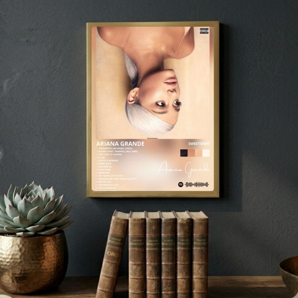 Ariana Grande - Sweetener Poster with Frame - Vibes DistrictAriana Grande - Sweetener Poster with Frame poster SilverVibes District