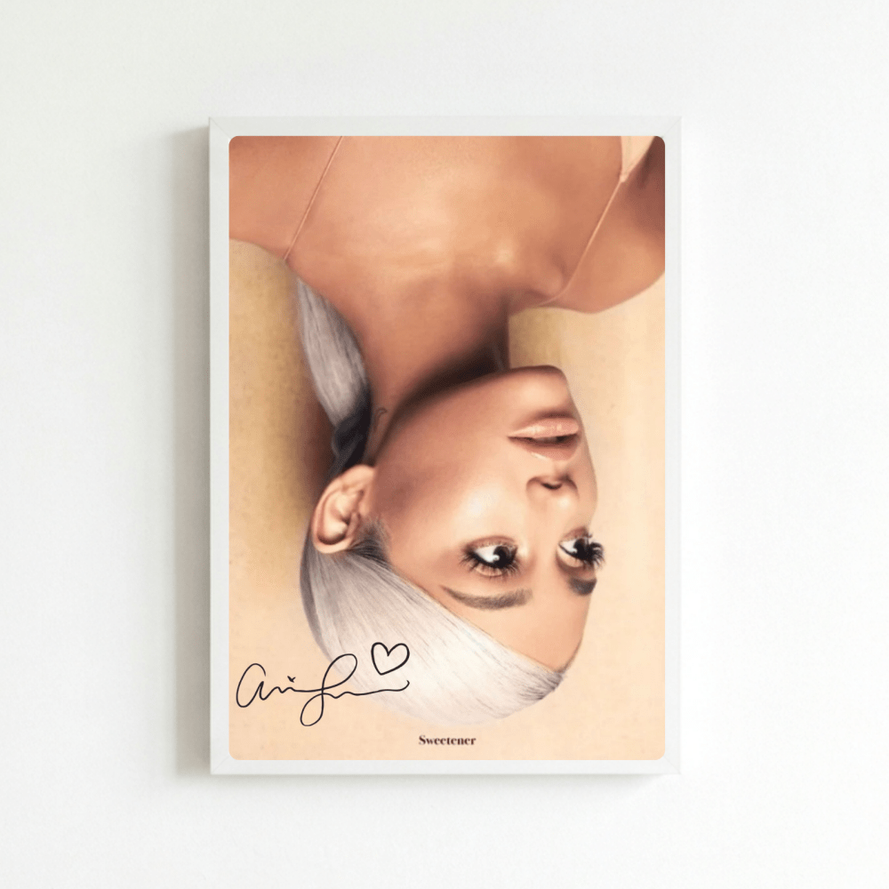 Ariana Grande - Sweetener Poster with Frame - Vibes DistrictAriana Grande - Sweetener Poster with Frame poster BiancoVibes District