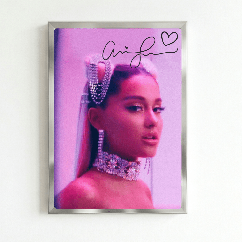 Ariana Grande - Thank U Next Poster with Frame - Vibes DistrictAriana Grande - Thank U Next Poster with Frame poster NeroVibes District