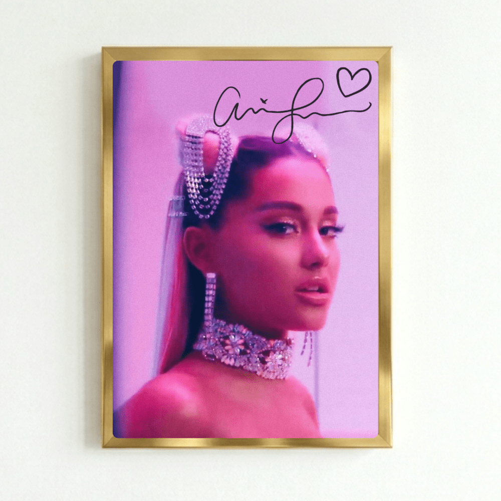 Ariana Grande - Thank U Next Poster with Frame - Vibes DistrictAriana Grande - Thank U Next Poster with Frame poster NeroVibes District