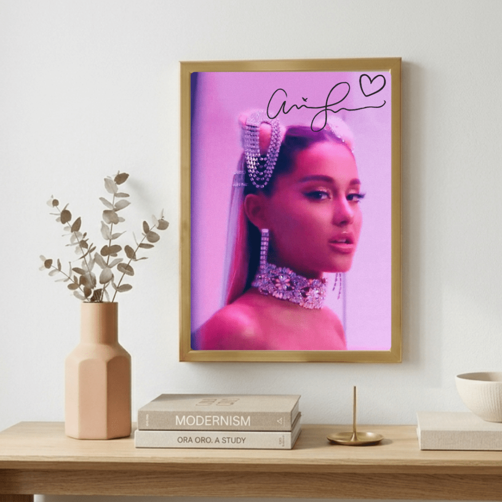 Ariana Grande - Thank U Next Poster with Frame - Vibes DistrictAriana Grande - Thank U Next Poster with Frame poster NeroVibes District