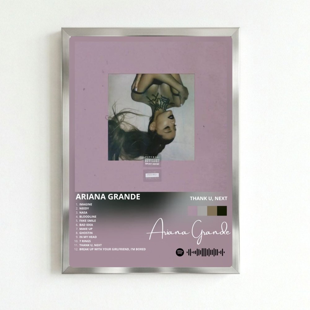 Ariana Grande – Thank U Next Poster with Frame - Vibes DistrictAriana Grande – Thank U Next Poster with Frame SilverVibes District