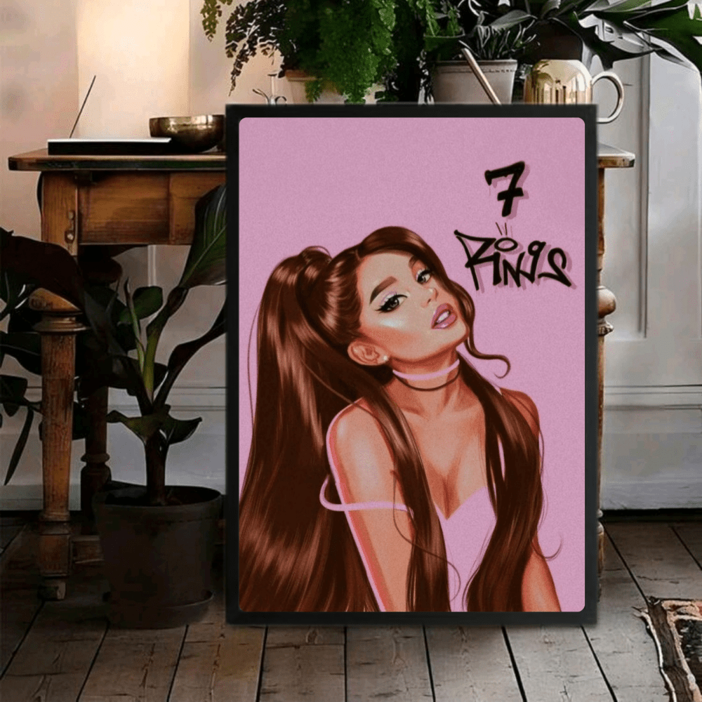 Ariana Grande - Thank U Next Poster with Frame - Vibes DistrictAriana Grande - Thank U Next Poster with Frame poster NeroVibes District