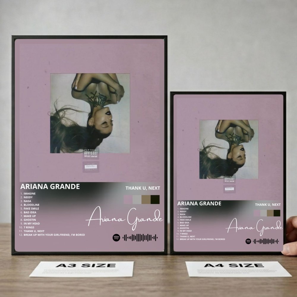 Ariana Grande – Thank U Next Poster with Frame - Vibes DistrictAriana Grande – Thank U Next Poster with Frame SilverVibes District