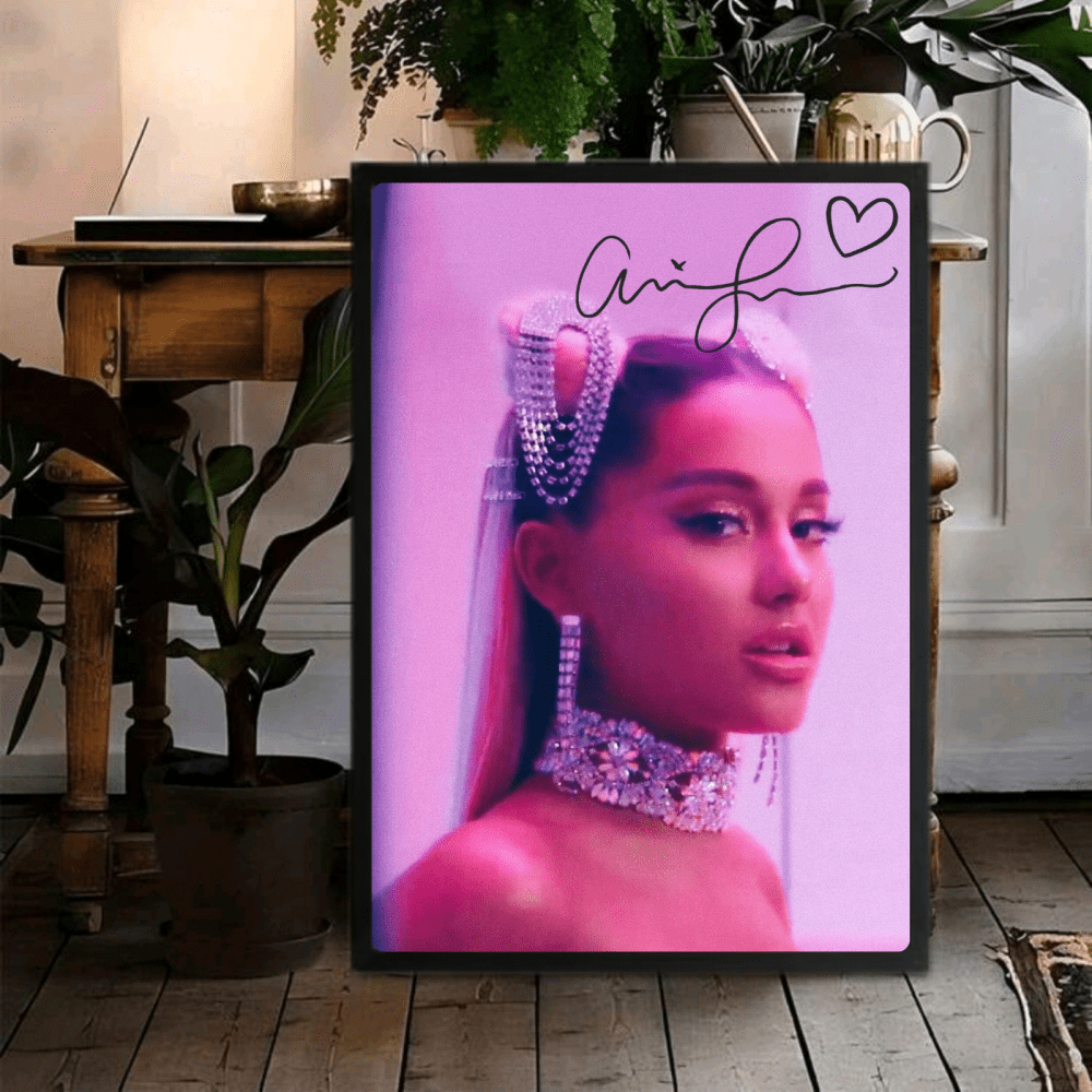 Ariana Grande - Thank U Next Poster with Frame - Vibes DistrictAriana Grande - Thank U Next Poster with Frame poster NeroVibes District