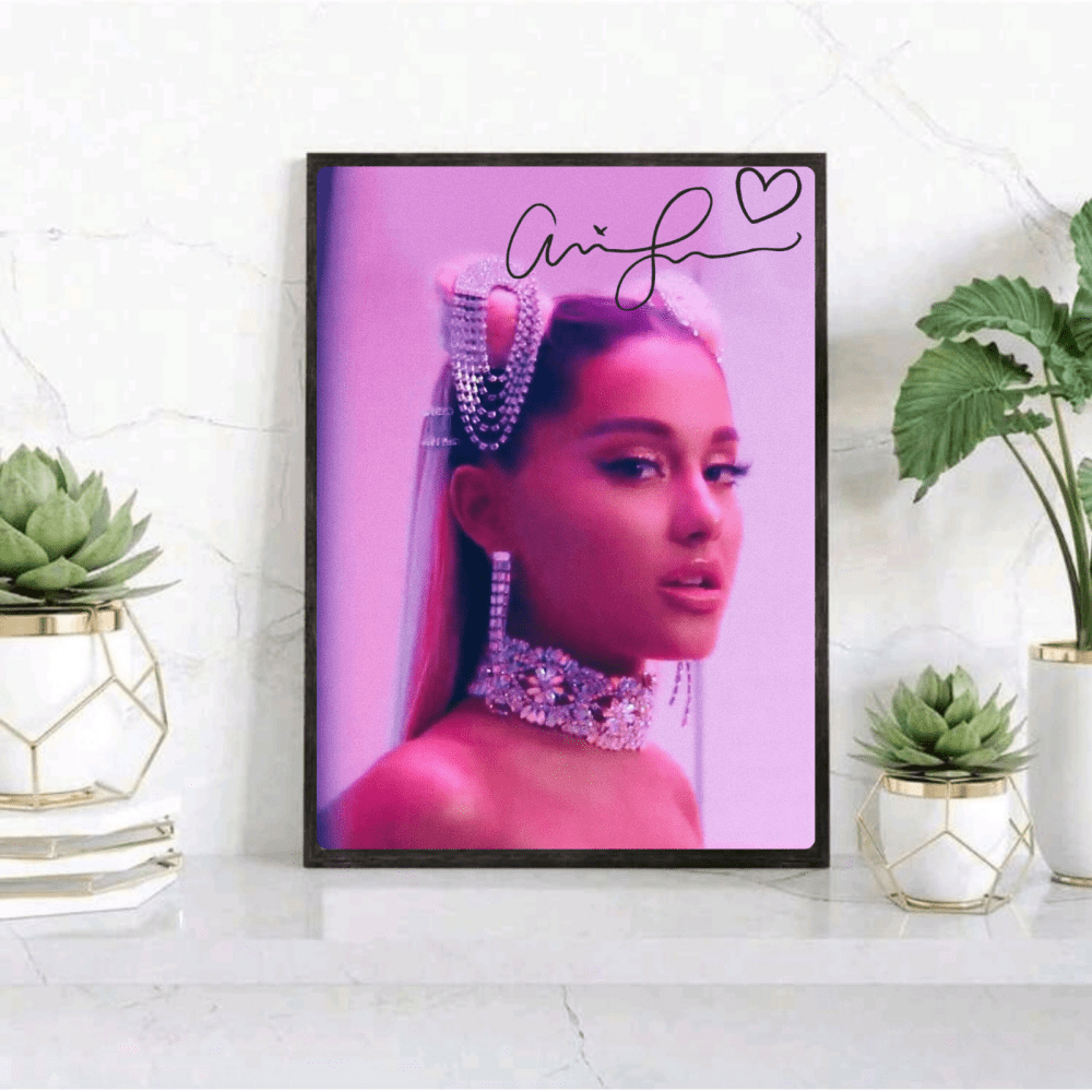 Ariana Grande - Thank U Next Poster with Frame - Vibes DistrictAriana Grande - Thank U Next Poster with Frame poster NeroVibes District
