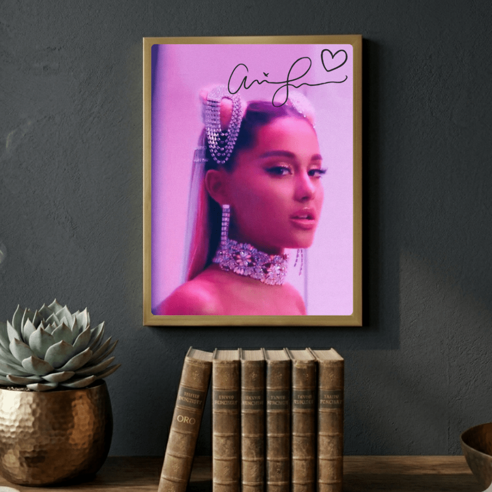 Ariana Grande - Thank U Next Poster with Frame - Vibes DistrictAriana Grande - Thank U Next Poster with Frame poster NeroVibes District