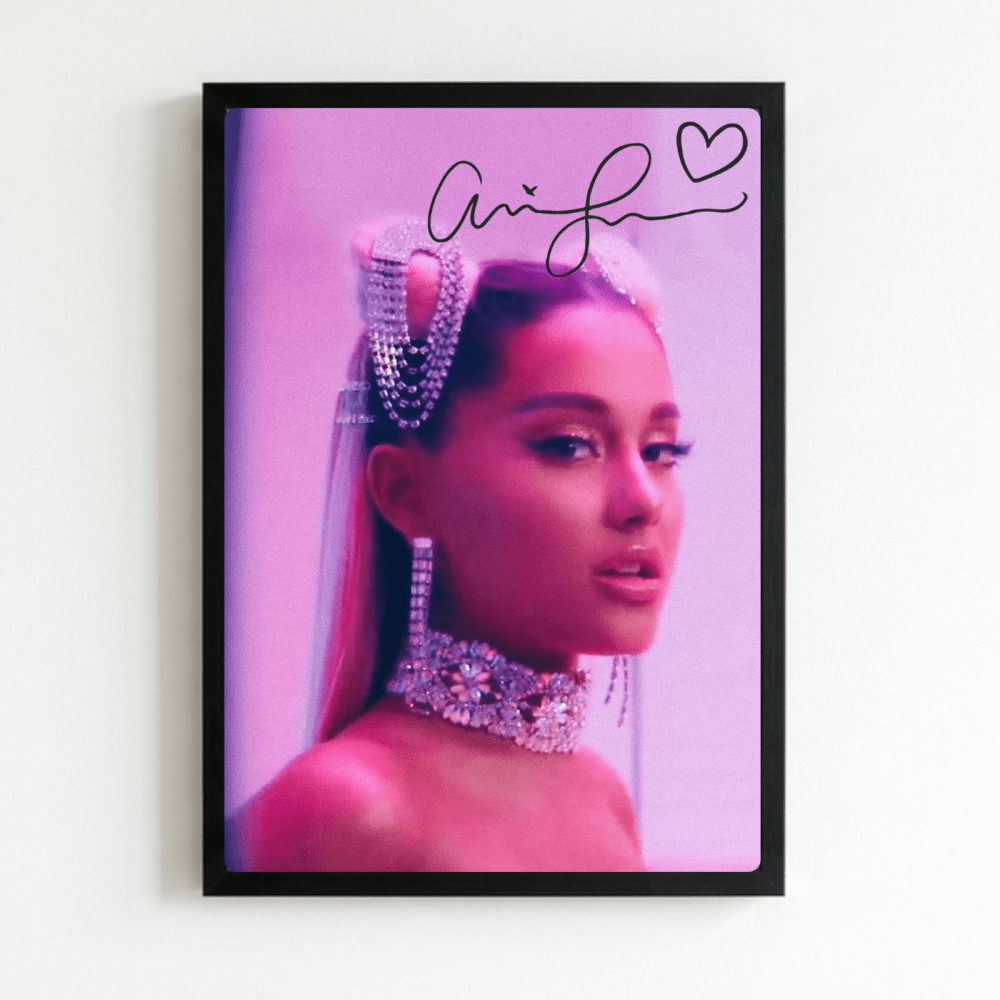 Ariana Grande - Thank U Next Poster with Frame - Vibes DistrictAriana Grande - Thank U Next Poster with Frame poster NeroVibes District