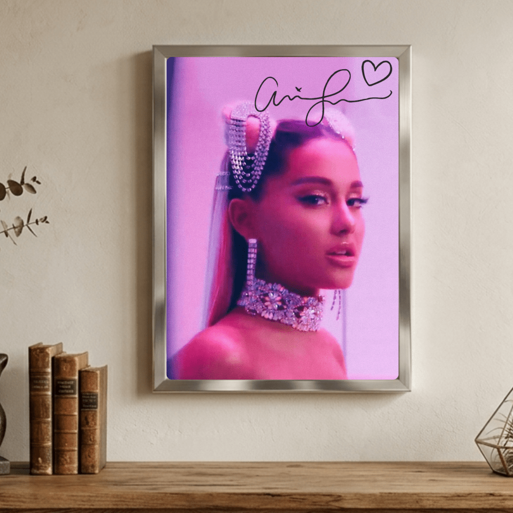 Ariana Grande - Thank U Next Poster with Frame - Vibes DistrictAriana Grande - Thank U Next Poster with Frame poster NeroVibes District