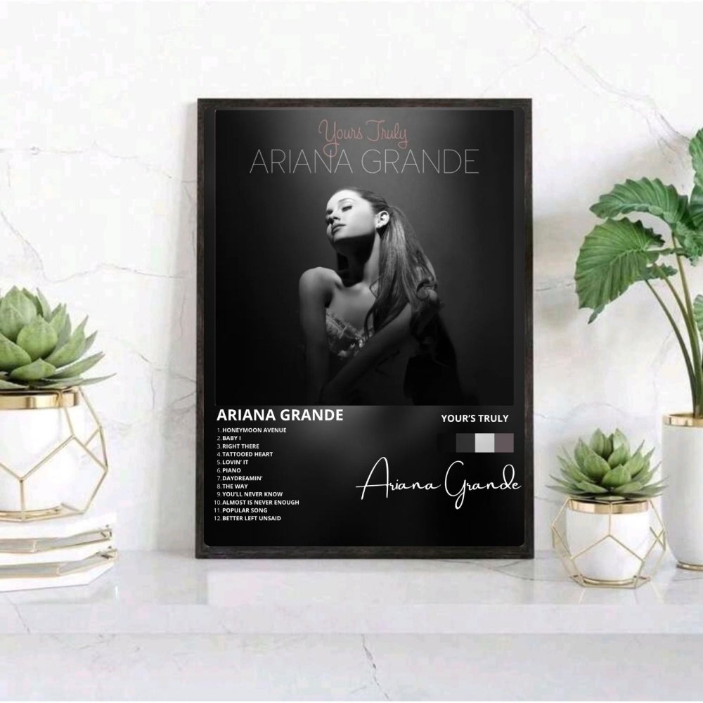 Ariana Grande – Yours Truly Poster with Frame - Vibes DistrictAriana Grande – Yours Truly Poster with Frame poster SilverVibes District