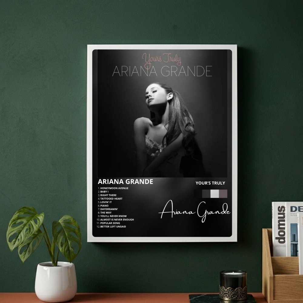 Ariana Grande – Yours Truly Poster with Frame - Vibes DistrictAriana Grande – Yours Truly Poster with Frame poster SilverVibes District