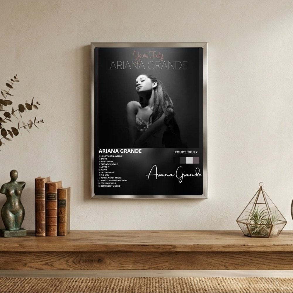 Ariana Grande – Yours Truly Poster with Frame - Vibes DistrictAriana Grande – Yours Truly Poster with Frame poster SilverVibes District
