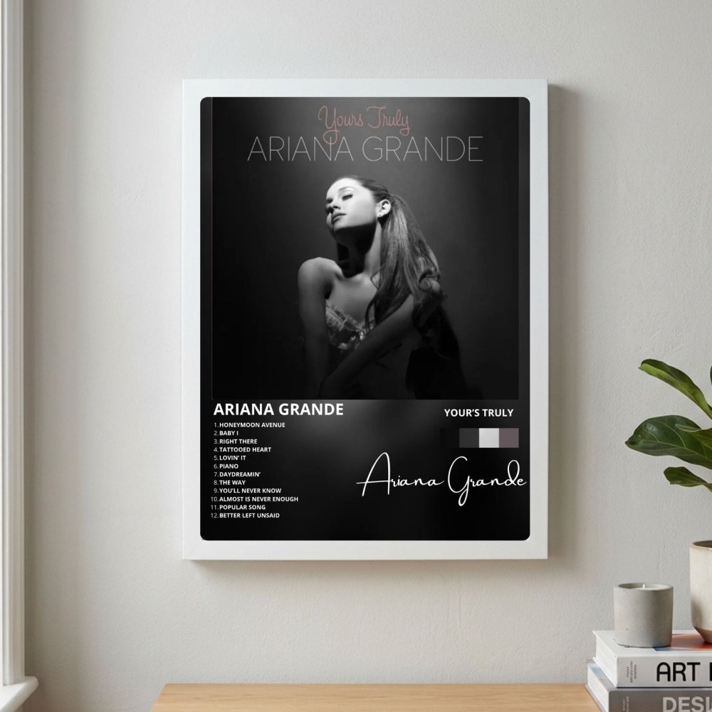 Ariana Grande – Yours Truly Poster with Frame - Vibes DistrictAriana Grande – Yours Truly Poster with Frame poster SilverVibes District